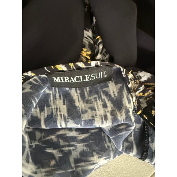 Miraclesuit Women's Black Metallic Bathing Suit Cover-up Caftan Kaftan Med NWT - Picture 6 of 10